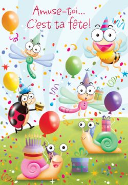 ANNIVERSAIRE - CARTE AVEC INSECTES RIGOLOS - DE MILLBROOK